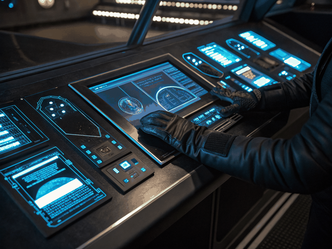 Futuristic technology interface and digital innovation concept