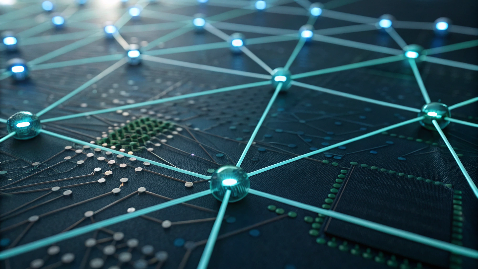 Abstract neural network representing future technology trends
